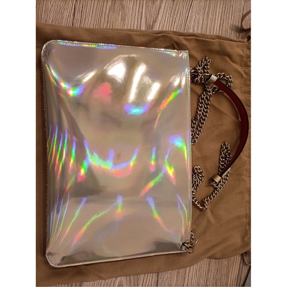 Christian Louboutin Loubi Krypton Glitter Clutch Bag - Picture 3 of 9